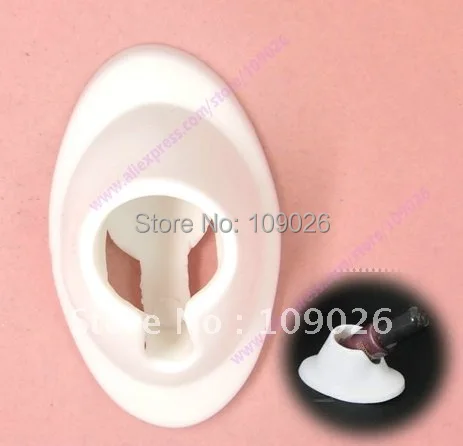 

Free Shipping - 20pcs White Color Nail Art Tips Polish Display Varnish Bottle Rubber Holder Stand