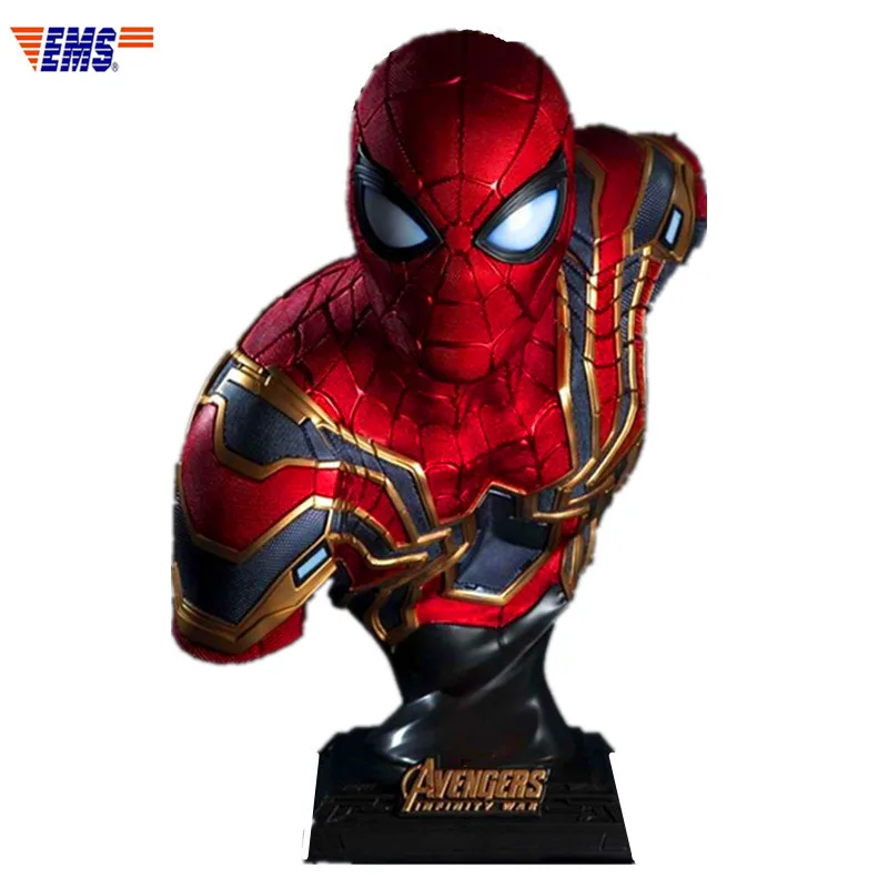 

Presale The Avengers Steel Spider-Man 1/1 Life Size Bust Resin With LED Light Statue Model Toy (Delivery Period: 60 Days) X301