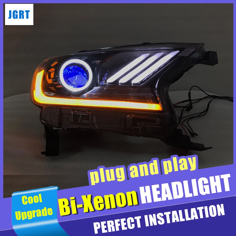 

Devil Eye Car Styling For Ford Everest Ranger Headlights 2016-2018 Dynamic Turn Signal LED Head Lamps DRL Hid Bi Xenon lights
