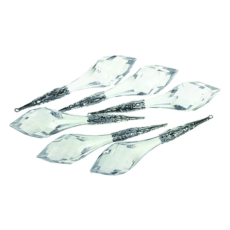 아크릴 고드름 새로운 도착 웨딩 장식 교수형 드롭 액세서리 투명 다이아몬드 10cm 길이