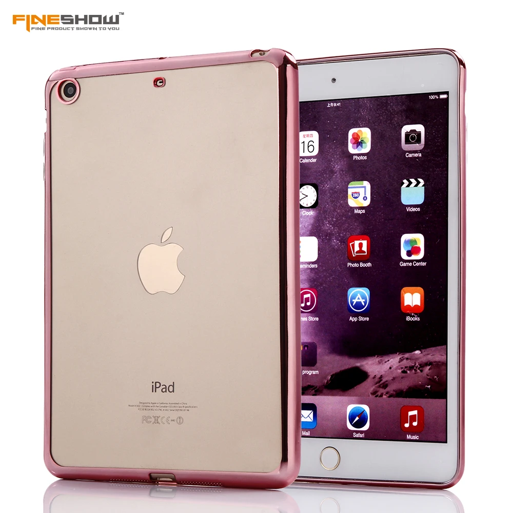 

Electroplating Funda For iPad 5 Fashion Crystal Tablet Case for iPad Air 9.7" Tablet Case Transparent  Soft TPU Capa CL965