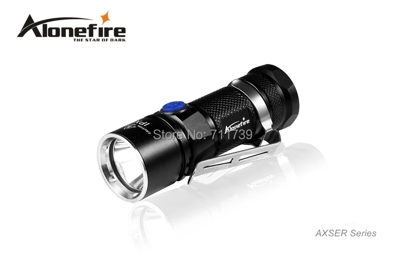 

AloneFire AK03 AXSER Series CREE XM-L2 LED 3 mode Lightweight mini led flashlight torch lamp For 1x18650 rechargeable