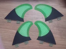 Aletas de fibra de carbono aletas aletas aletas fcs prancha quad fin quatro peças por conjunto
