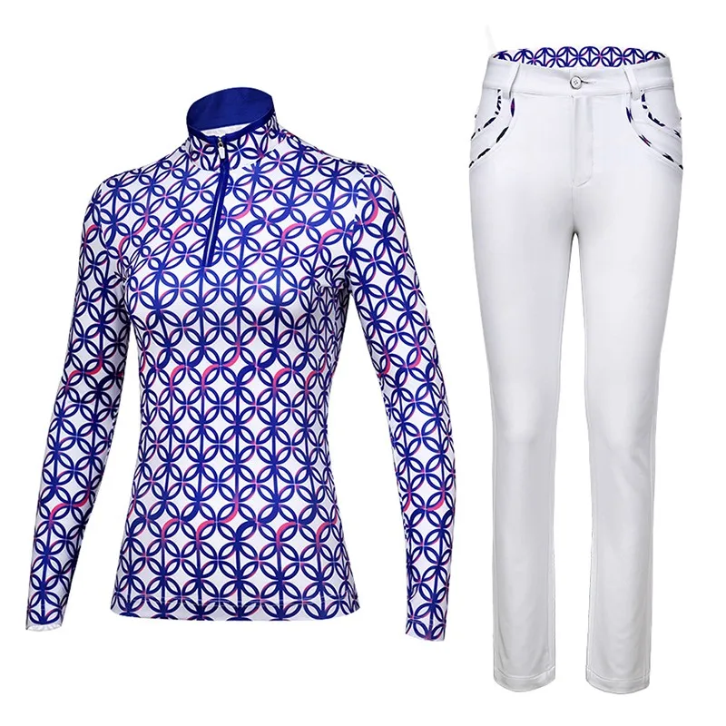 

New Arrival Women Glof Clothing PGM Women Golf Shirts Pants Fashion Lady Long Sleeve Golf Shirts Pants Women Outdoor Top T-shirt