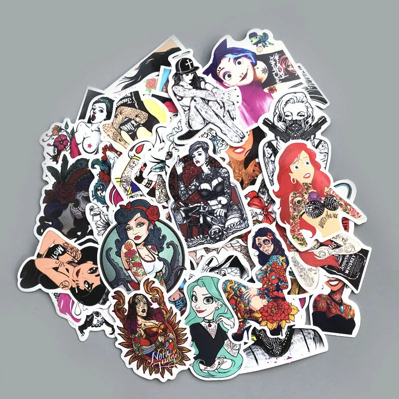 The New 52 Pcs Mixed Compute Stickers For Kids Home Decor On Laptop Sticker Decal Fridge Skateboard Doodle Stickers Toy Stickers