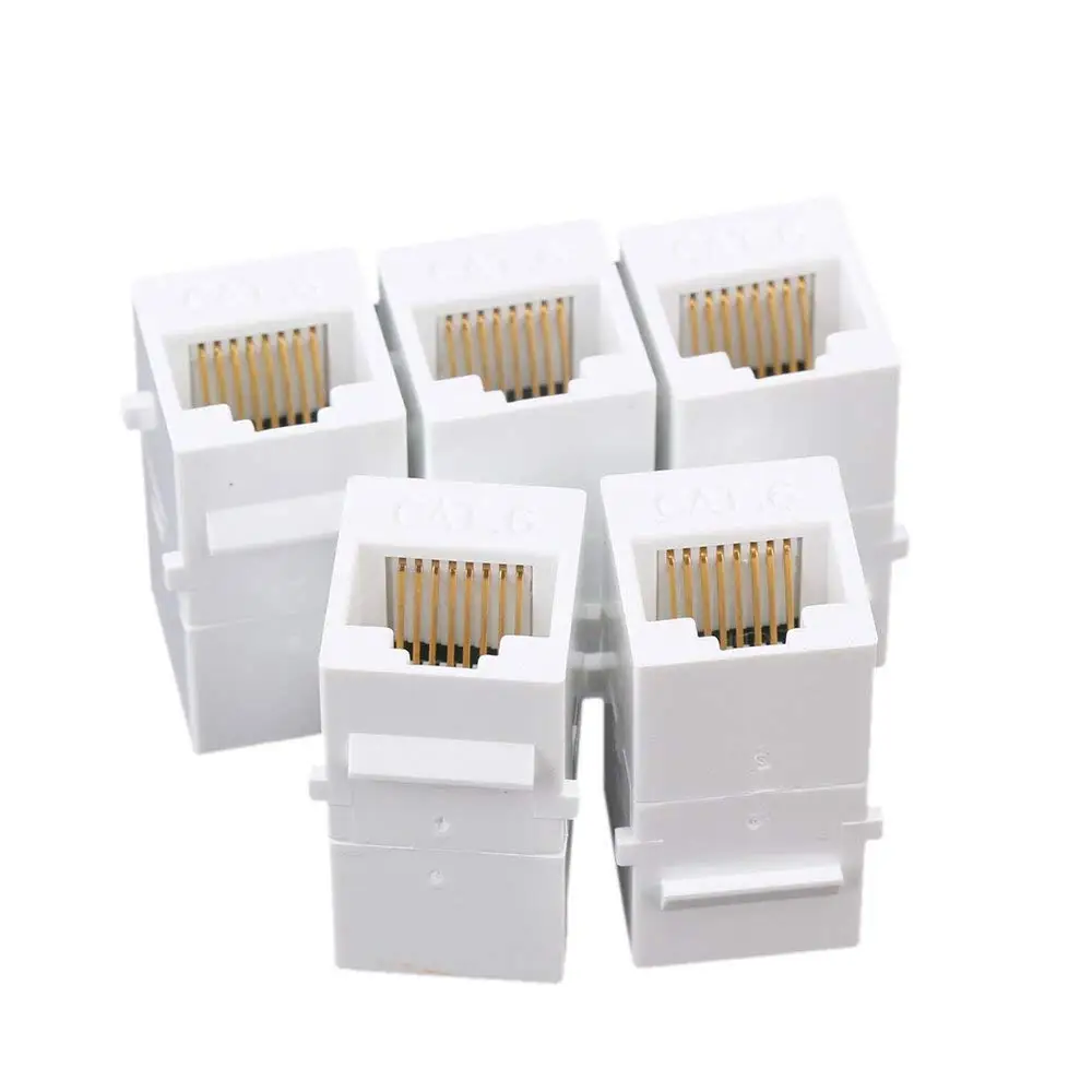 

5Pcs CAT6 Keystone Coupler, RJ45 UTP Coupler Insert - Snap-in Connector Socket Adapter Port for Wall Plate Outlet Panel