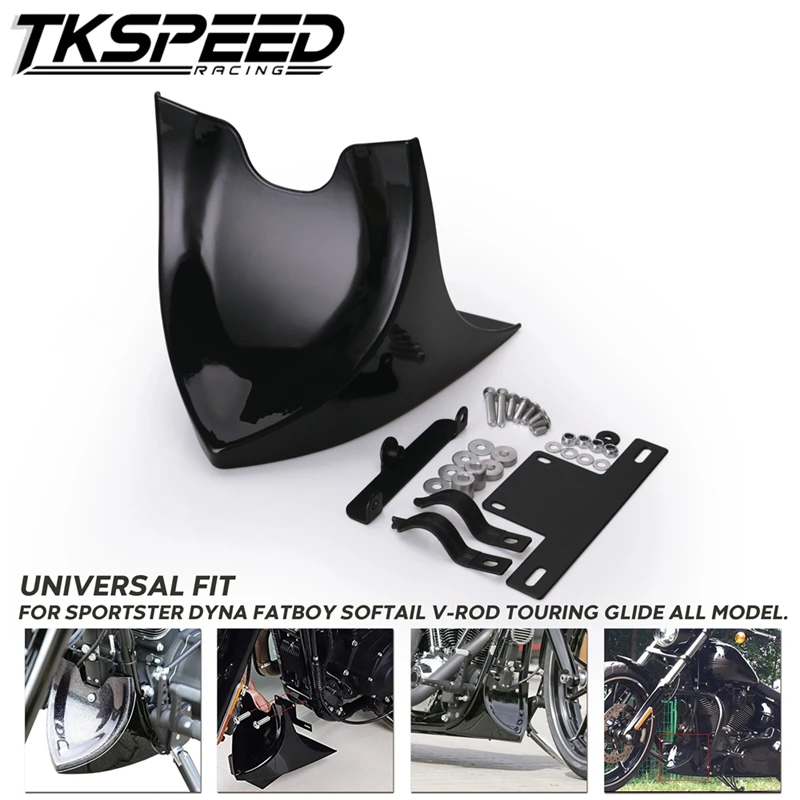 Light Black Motorcycle Front Chin Spoiler Air Dam Fairing Cover Mudguard Fair | Автомобили и мотоциклы