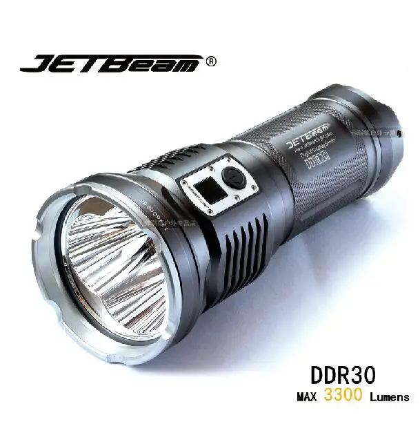 

Original JETBEAM DDR30 Cree XM-L2 LED 3300 lumens led flashlight daily torch Compatible with 3*18650 battery for self defense