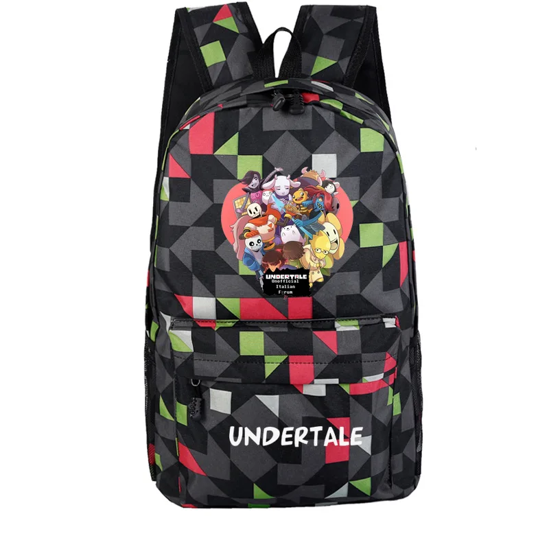 لعبة Undertale Frisk بلا الطباعة على ظهره غالاكسي عودة حزمة قماش حقيبة المدرسة Undertale Rugzak النساء السفر أكياس