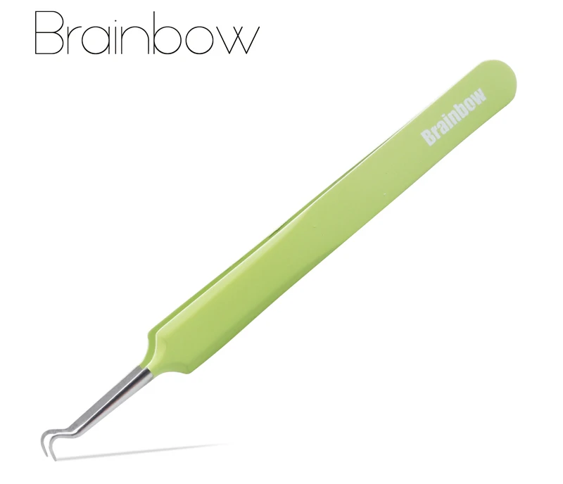 Brainbow 1 шт.. Professional Blackhead Remover Пинцет из нержавеющей стали Blackhead & Blemish Removers Антибактериальный закрытый изогнутый зажим