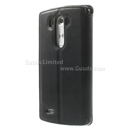 Roar Korea Noble Quick Circle Leather Flip Cover for LG G3 D850 D855 LS990 - Black