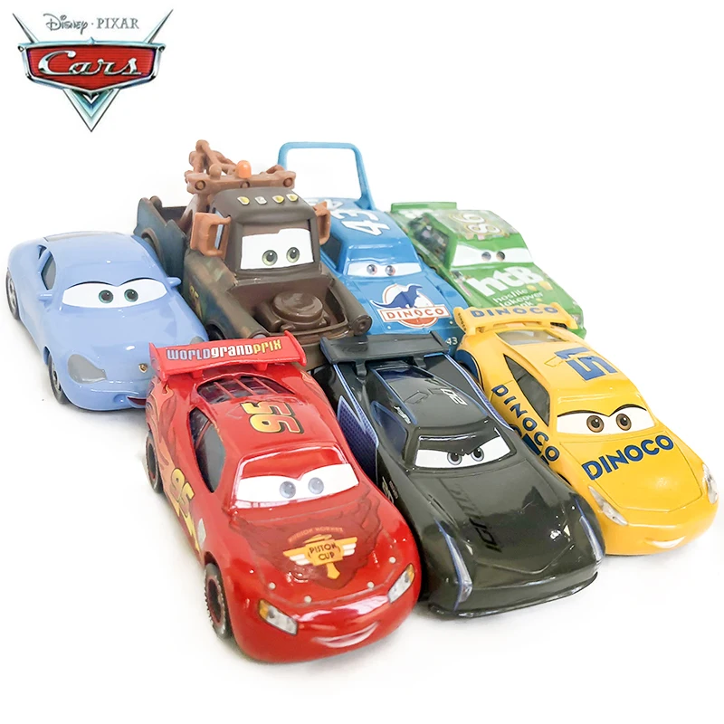 

7PCS Disney Pixar Cars 3 Diecast McQueen Cruz Jackson Chick Hick Diecast Metal Alloy Model Cars Disney Car 1:55 Toy Kids Gift