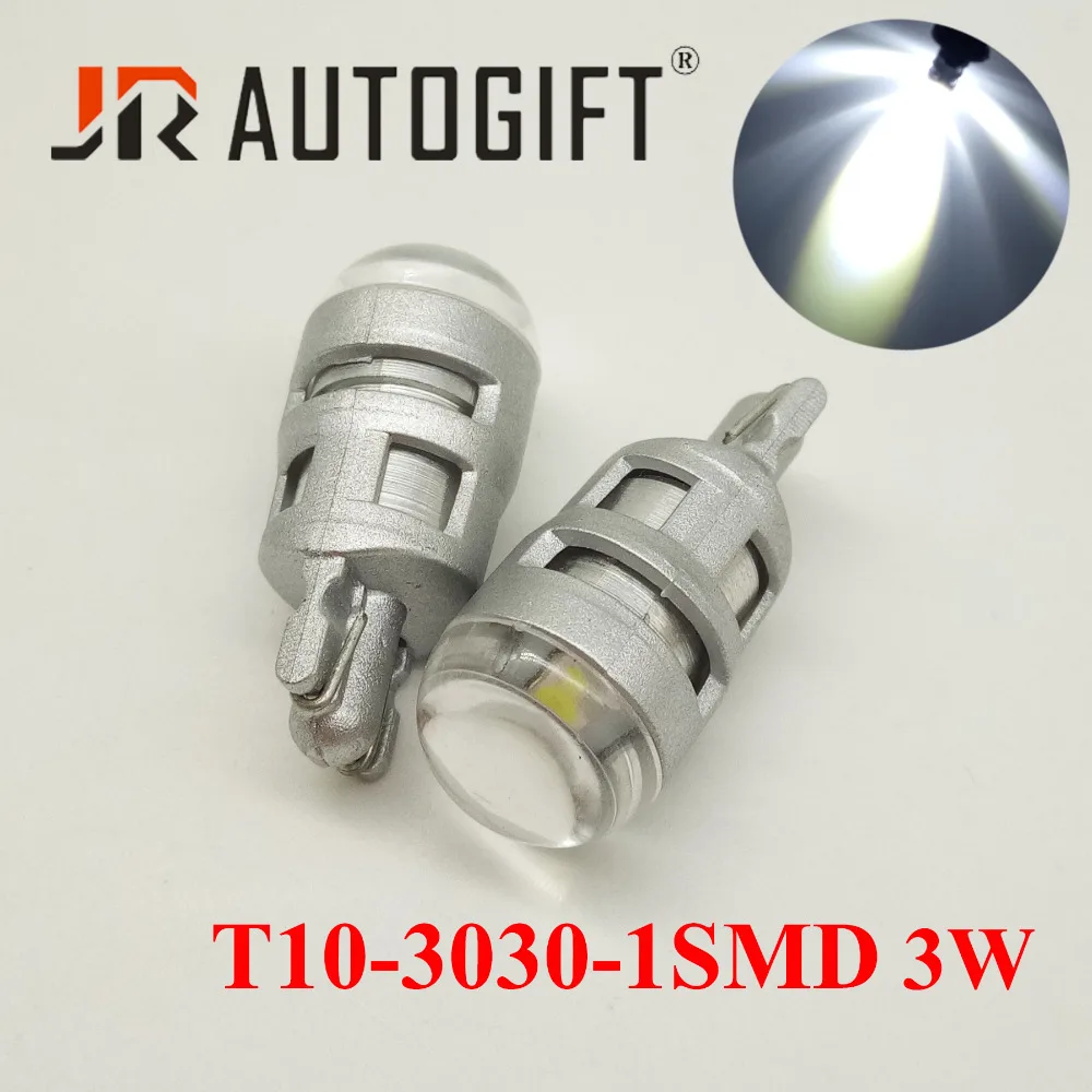 10 шт. led t10 w5w лампа 1smd 3030 объектив супер яркий Авто Стайлинг номерного знака свет