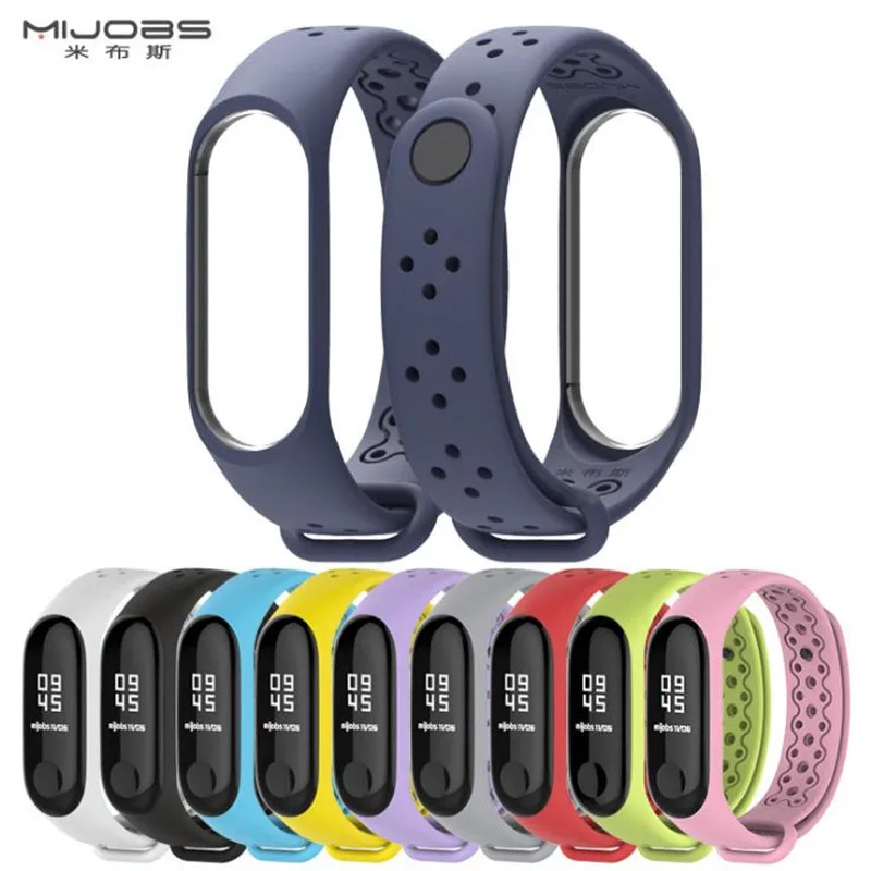 

Mijobs Mi Band 3 Strap Wrist Strap for Xiaomi Mi Band 3 Sport Silicone Bracelet for Xiaomi Mi Band 3 Band3 Smart Watch Bracelets