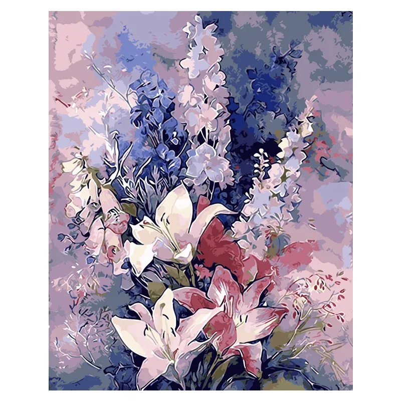 Набор для рисования по номерам на холсте цветы сирени|painting picture|oil paintingflower oil painting |