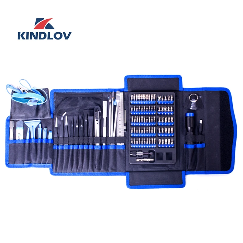 

KINDLOV Screwdriver Set Precision Parafusadeira 106 In 1 Multi Torx Phillips Bit Kit Magnetic Screw Driver Insulated Hand Tools
