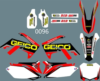 

6 STYLES 3M TEAM GRAPHICS BACKGROUNDS DECALS STICKERS FOR HONDA CRF250 2010 2011 2012 2013 & CRF450 2009 2010 2011 2012