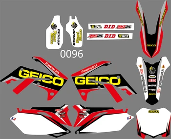 

6 STYLES 3M TEAM GRAPHICS BACKGROUNDS DECALS STICKERS FOR HONDA CRF250 2010 2011 2012 2013 & CRF450 2009 2010 2011 2012