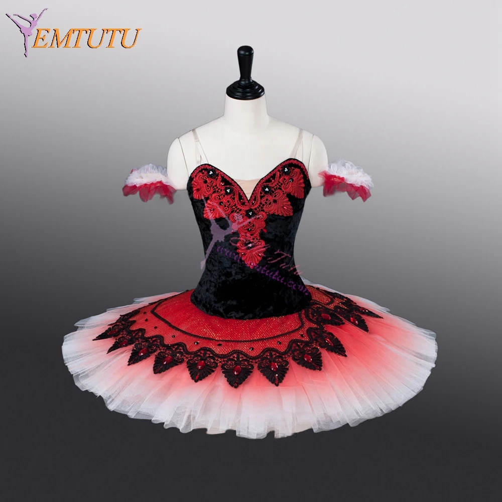 Adult professional ballet tutu black red classical ballet 