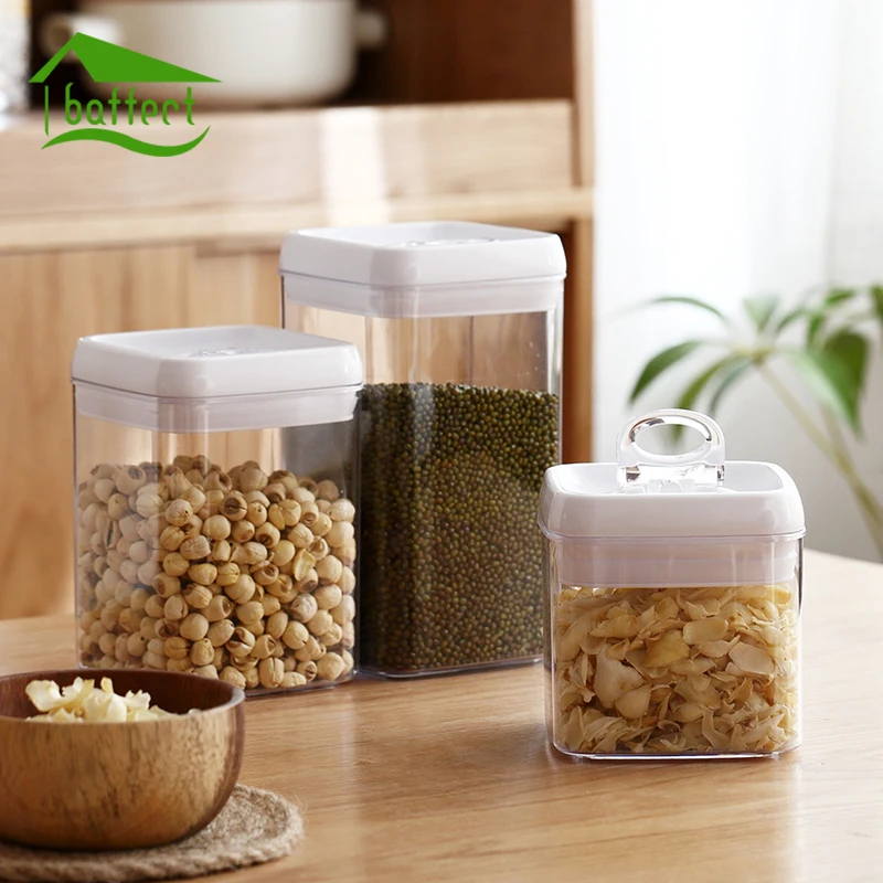 

Food Sealed Can Thickened Plastic Transparent Bottles Dried Fruit Grains Refrigerator Fresh Storage Box Kitchen Sealed Container