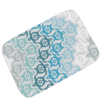 

Turtle Octopus Pattern Decorative Doormat Non-slip Absorbent Bath Mat Balcony Mat Entrance Door Dustproof Floor Mat