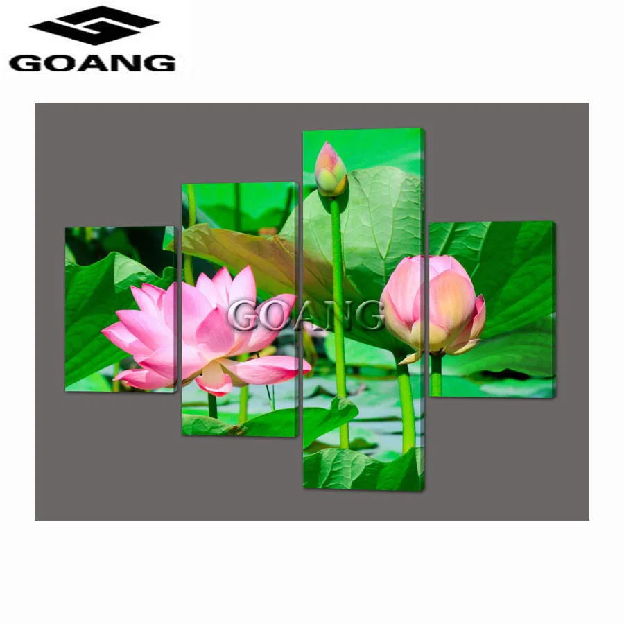 

GOANG diy Diamond embroidery lotus flower diamond painting Cross Stitch full drill Rhinestone mosaic Multi-picture combination
