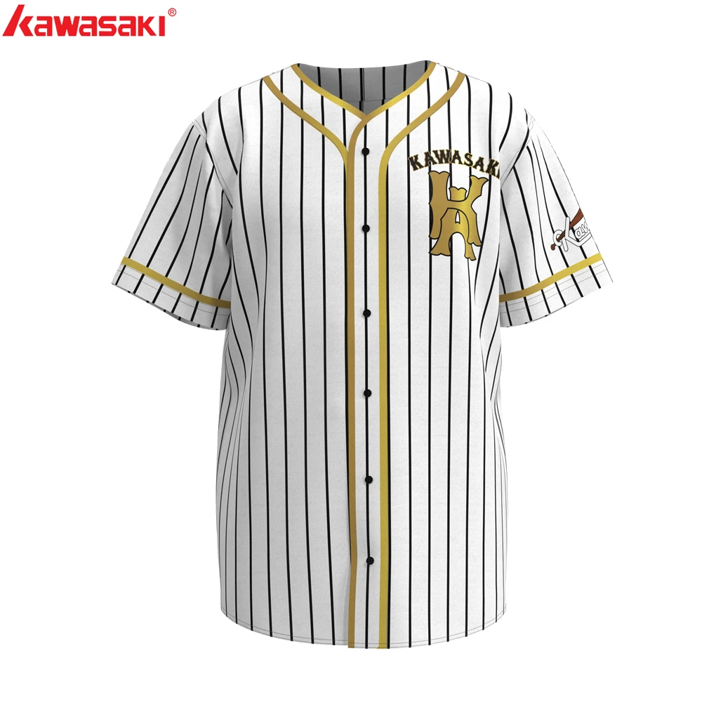 

Kawasaki Custom Men's 100% Polyester Baseball Jersey Shirt Training Breathable Shirts Sports Softball Practice Top Jerseys