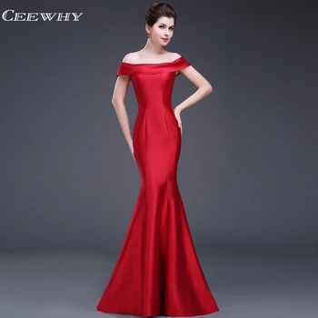 

CEEWHY Boat Neck Formal Dress Women Elegant Evening Dresses Long Evening Gown Mermaid Dress Vestidos Largos Abendkleider