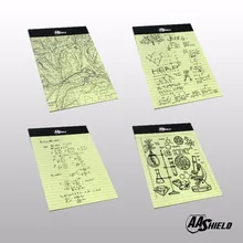 AA щит всепогодный водонепроницаемый Примечание камуфляж наружная карта блокнот эскиз блокнот A5 4 шт