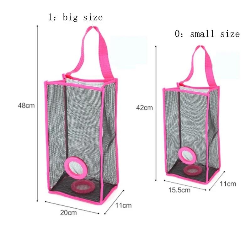 Кухонные Висячие дышащие сетчатые мешки для мусора сумка для хранения