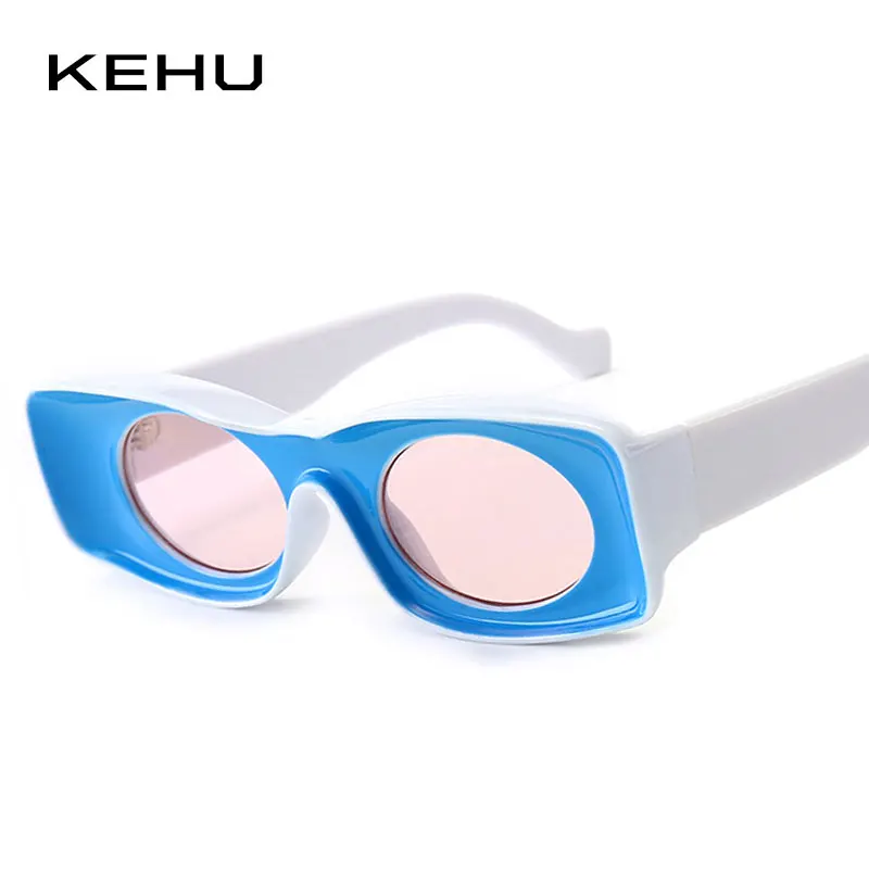 

KEHU Personality Fashionable Square Frame Sunglasses Woman Trend Leisure Sun Glasses Street Beat Men And Women Shades KH273