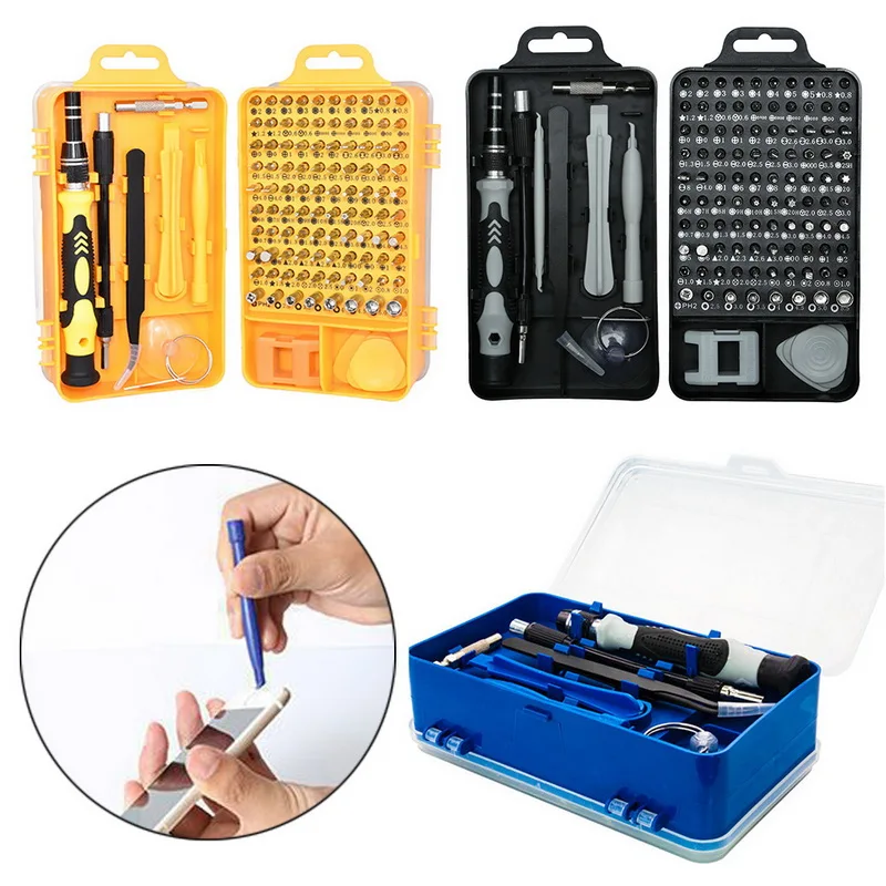 

110 In 1 Magnetic Torx Screwdriver Set Lengthen Muti Precision Screwdrivers For PC Phone Hand Tools Kits With Crowbar Tweezers
