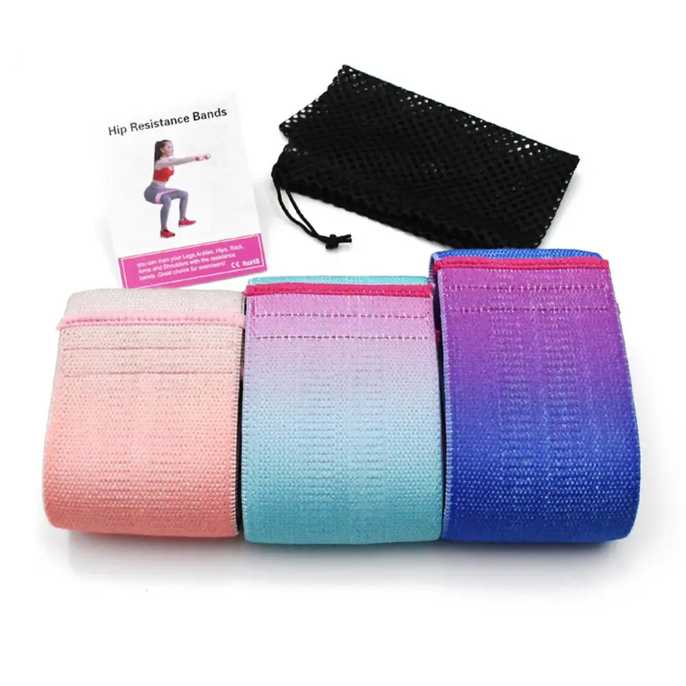 

3pcs Hip Circle Loop Resistance Band Workout Exercise for Legs Thigh Butt Squat Bands Non-slip Yoga Resistance Bands With Bag