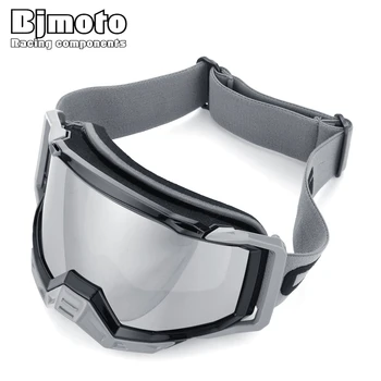 

BJMOTO Motocross Goggles Adjustable Lens Moto Glasses Off Road Dirt Bike Motorcycle Helmets Goggle Ski Sport Glasses Masque
