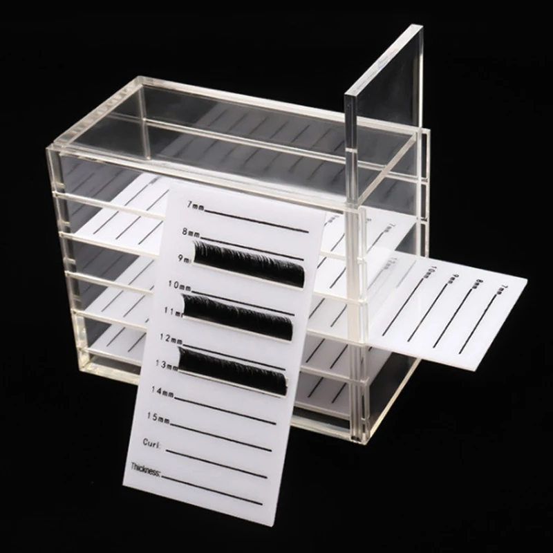 

5 Layers Plastics Box Eyelash Storage Makeup Display Eye Lash Lift Organizer Grafting Eyelash Glue Pallet Holder Transparent Box