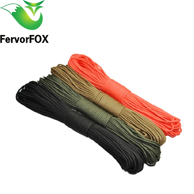 Beste 100 m (328 FT) Paracord 550 Paracord Parachute Cord Lanyard Rope Mil Spec Type III 7 Strand Klimmen Camping survival apparatuur