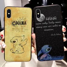 Lilo Stitch Ohana чехол s Мягкий силиконовый чехол для iPhone 11 Pro Max XR XS 5S SE 6 6S 7 8 Plus чехол для телефона TPU Capinha Coque