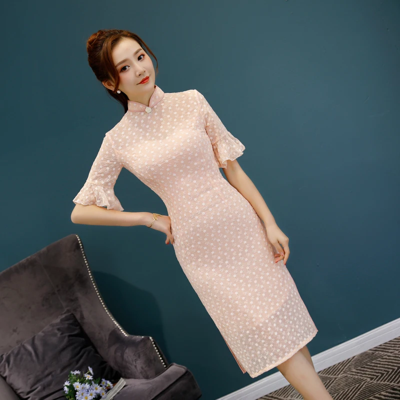 knee length qipao