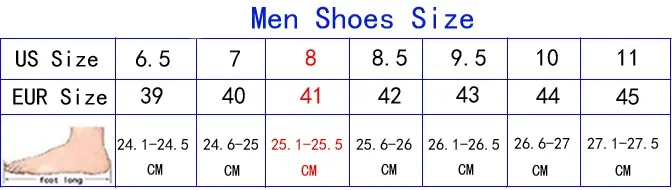 Men S Shoe Size Chart Cm