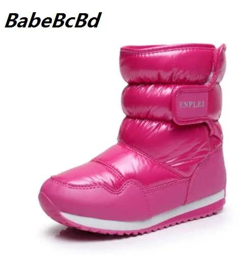 

2018 New Children Snow Boots Rabbit Warm Winter Boots Fashion Plush Baby Shoes Water-Proof Sneakers Girls Boys Martin Boots
