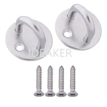 2 шт. Нержавеющая сталь M5 круглый полиэтилен высокой плотности накладка на глаза пластина u-образный крюк кольцо weldeded