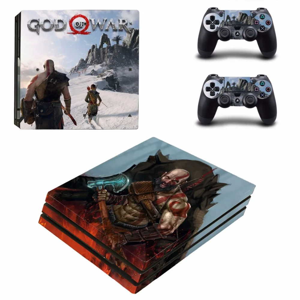 God Of War 4 Ps4 Pro Skin Sticker Per Sony Playstation 4 Pro Console E Controller Per Dualshock 4 Ps4 Pro Stickers Decalcomania In Vinile