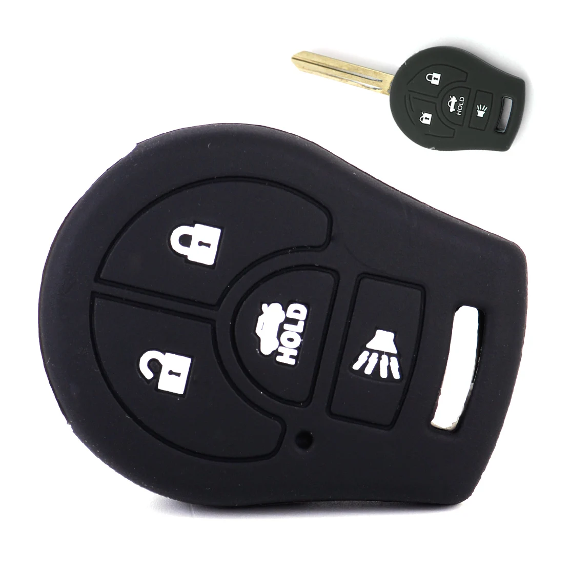 3 Buttons Car Silicone Remote Key Covers Case Shell Fit Nissan Rogue 2014-2018