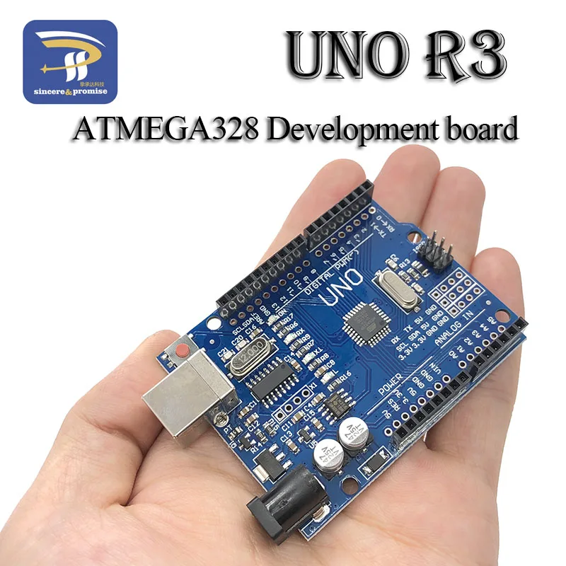 

One set UNO R3 Development Board ATmega328P CH340 CH340G For Arduino DIY KIT With Straight Pin Header (NO USB CABLE)