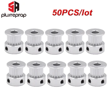 

50PCS GT2 16 Teeth Bore 5mm Timing Pulley 16 Tooth Alumium Pulleys Fit for 6mm Belt for 3D Printer Parts