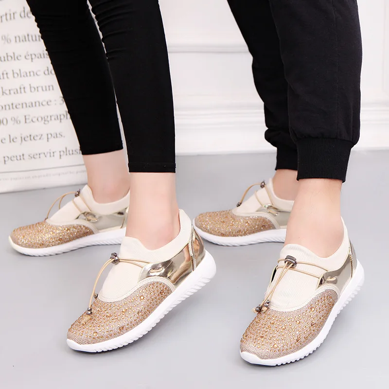 

Spring Autumn Women Slip On Loafers Ladies Casual Comfortable Flats couples Breathable Stretch Cloth Shoes Fashion Yasilaiya