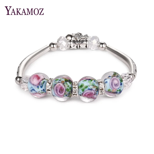 2018 Nuova Annata di Arrivo di Colore Argento Bel Ciondolo Rosa Perle di Vetro d 2018 Nuova Annata di Arrivo di Colore Argento Bel Ciondolo Rosa Perle di Vetro d