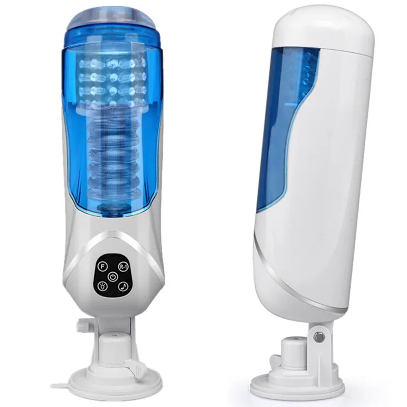 Электрический Masturbator чашки Интеллектуальный голосовой секс-машина автоматическая толкая USB Перезаряжаемые Hands Free Секс-игрушки для Для