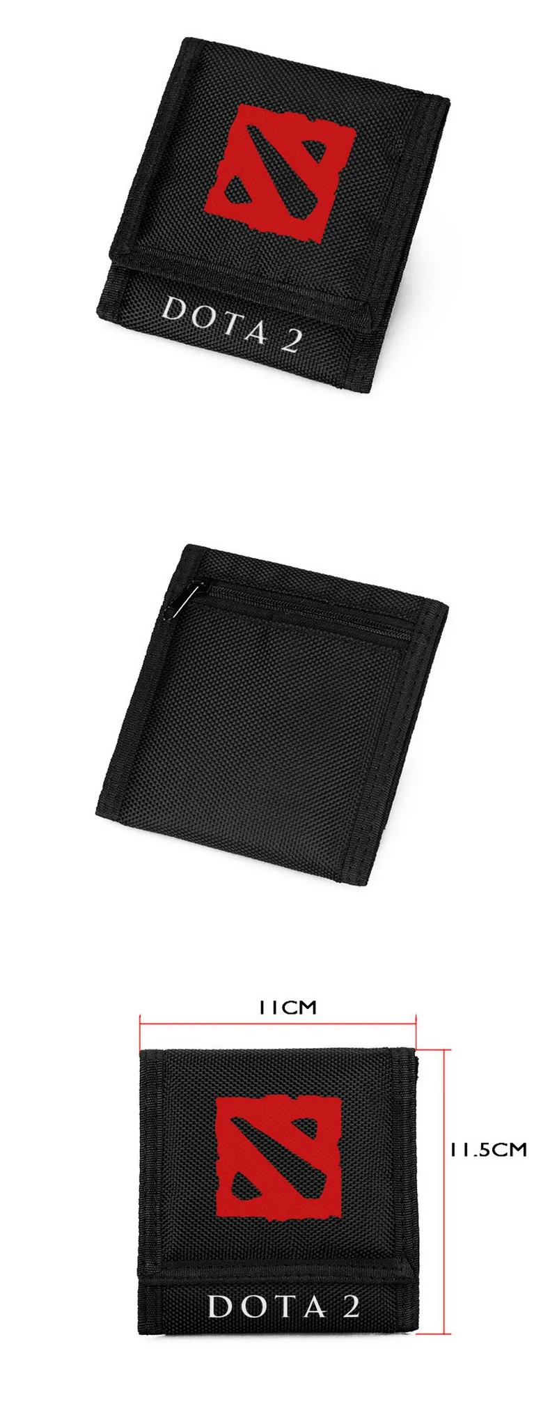 Dota 2 Wallet Black Color Oxford Short Purse