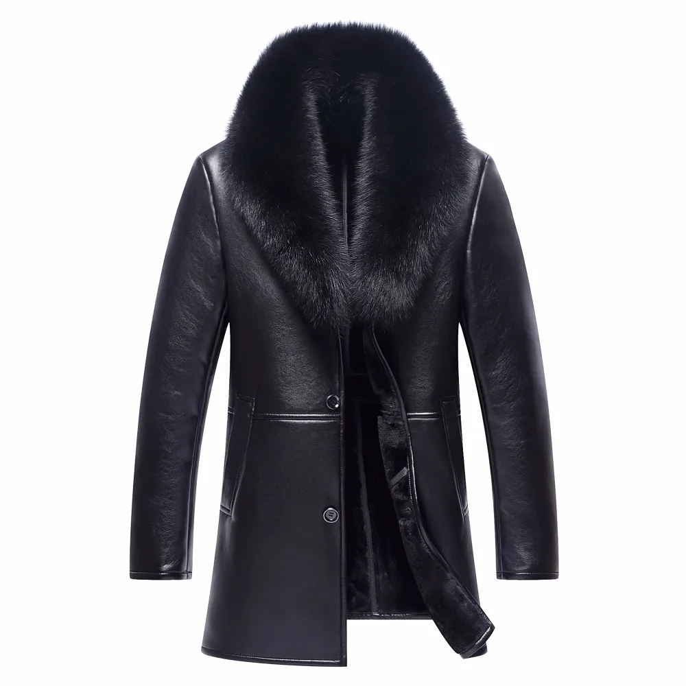 Brand clothing winter font b men s b font font b leather b font font b